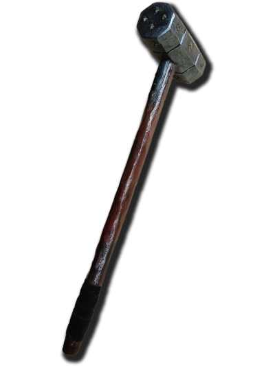 LARP Einhand Hammer aus Schaumstoff mit Kernstab 